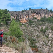 Approaching Via Ferrata Pas de Cabres in the northern slopes of Tavernes de la Valldigna